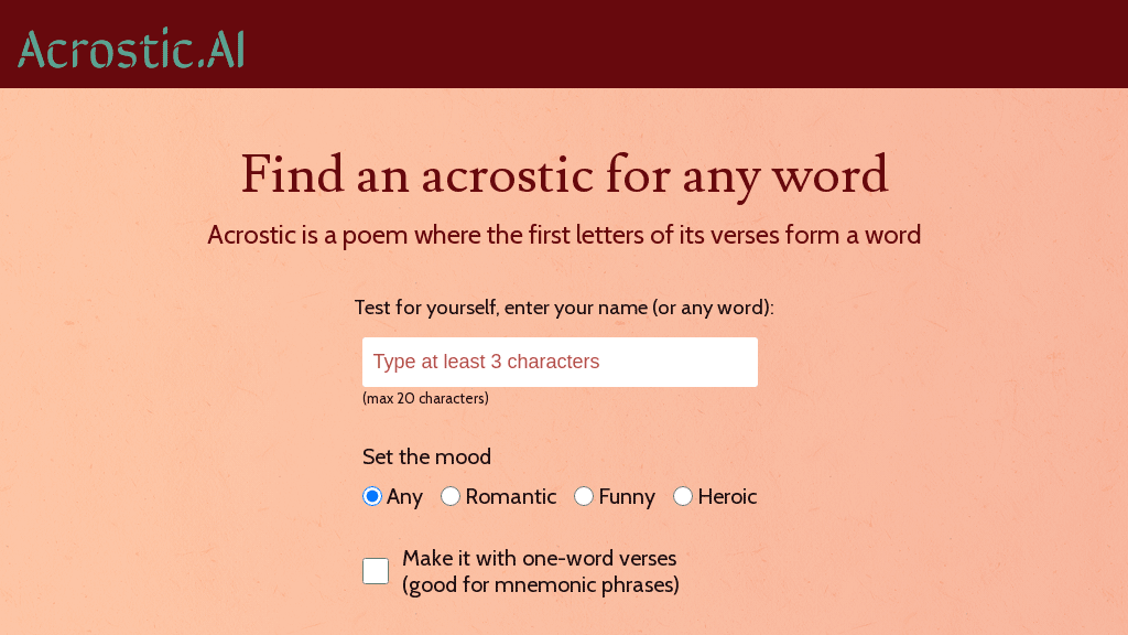 Acrostic AI