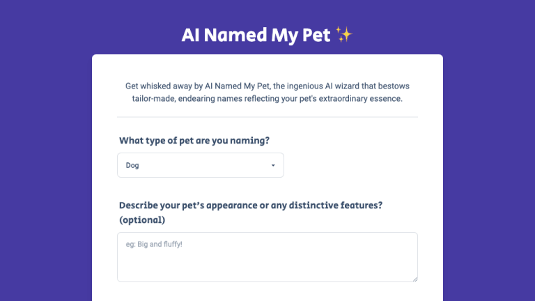 AI Named My Pet