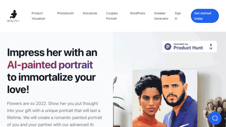 AI-Painted Romantic Printed Portraits