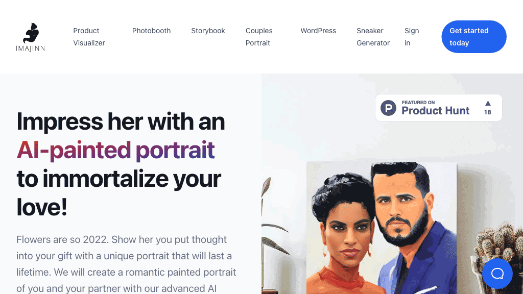 AI-Painted Romantic Printed Portraits