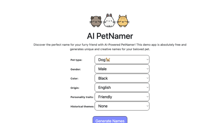 AI Pet Name Generator