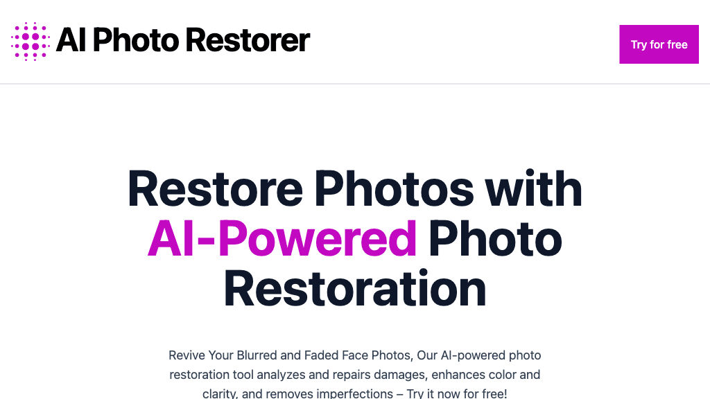 AI photo restorer