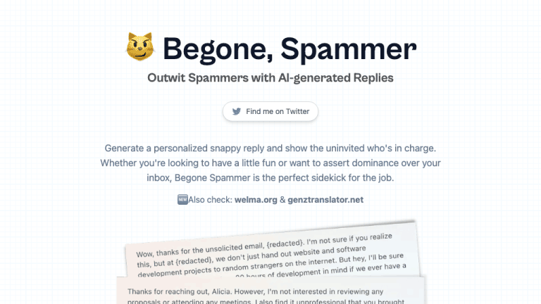 Begone Spammer