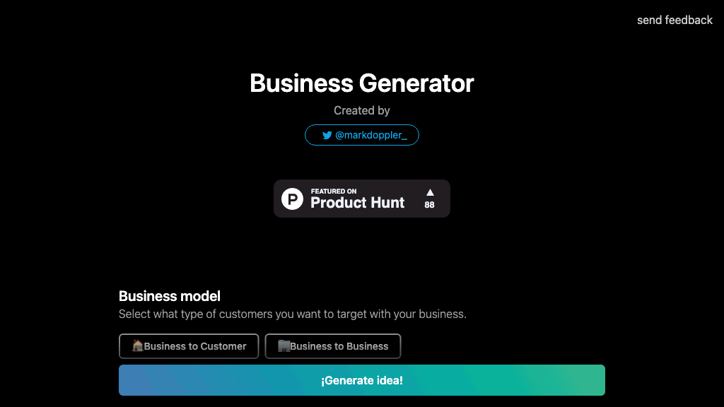 AI Business Idea Generator 