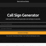 Call sign generator