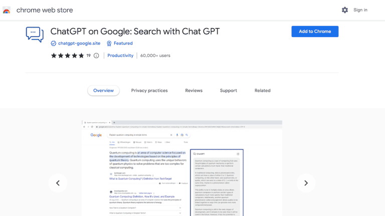 ChatGPT on Google: Search with Chat GPT