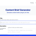 Content brief generator