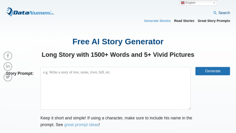 Datanumen - AI Story Generator