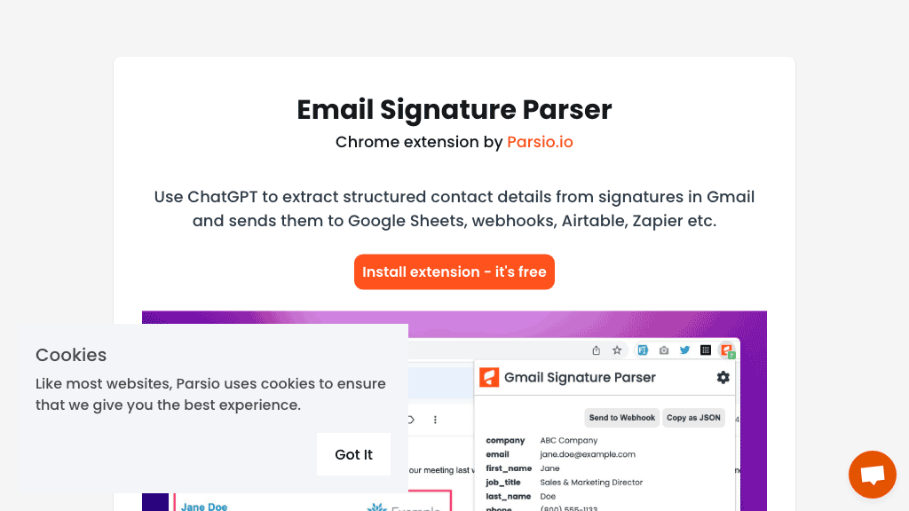 Gmail Signature Parser