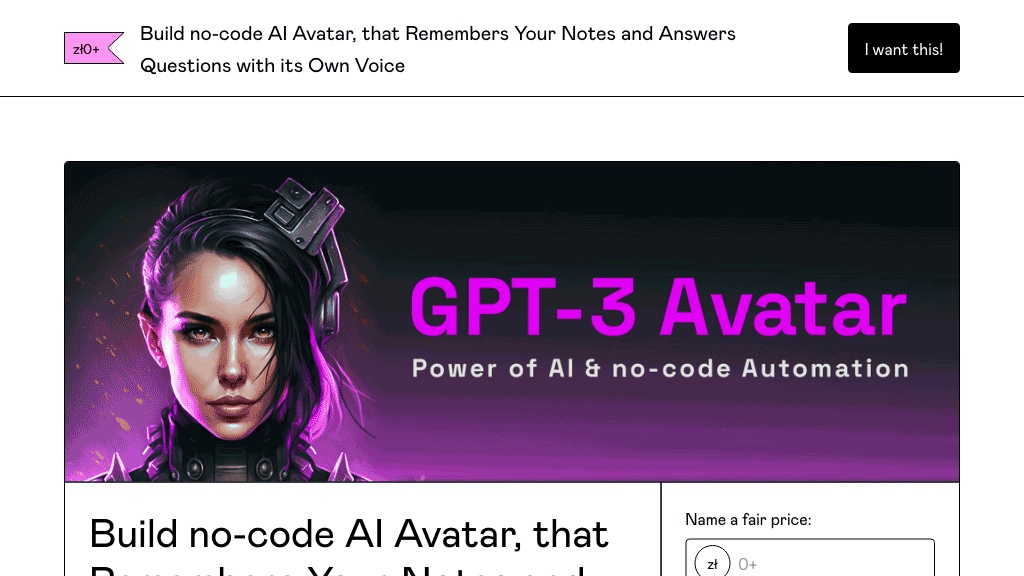 GPT-3 AI Avatar