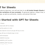 GPT For Sheets