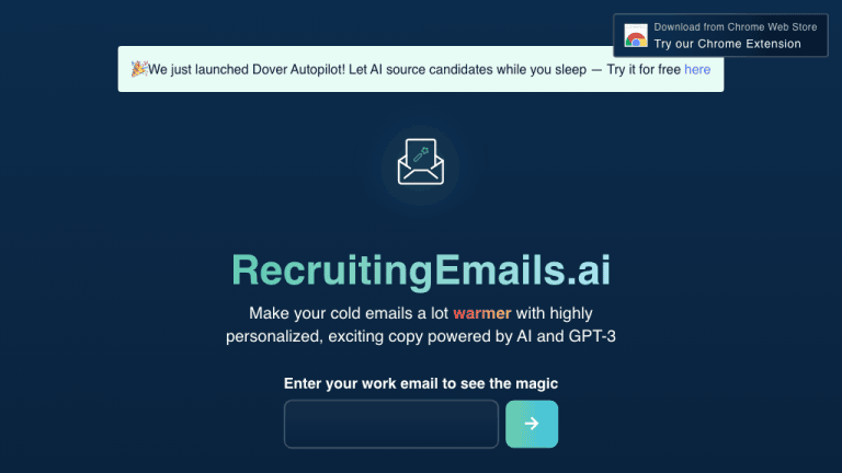 Recruiting Emails AI by Dover