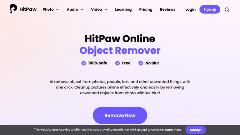 Remove object from photo by HitPaw