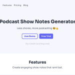 Show Notes Generator