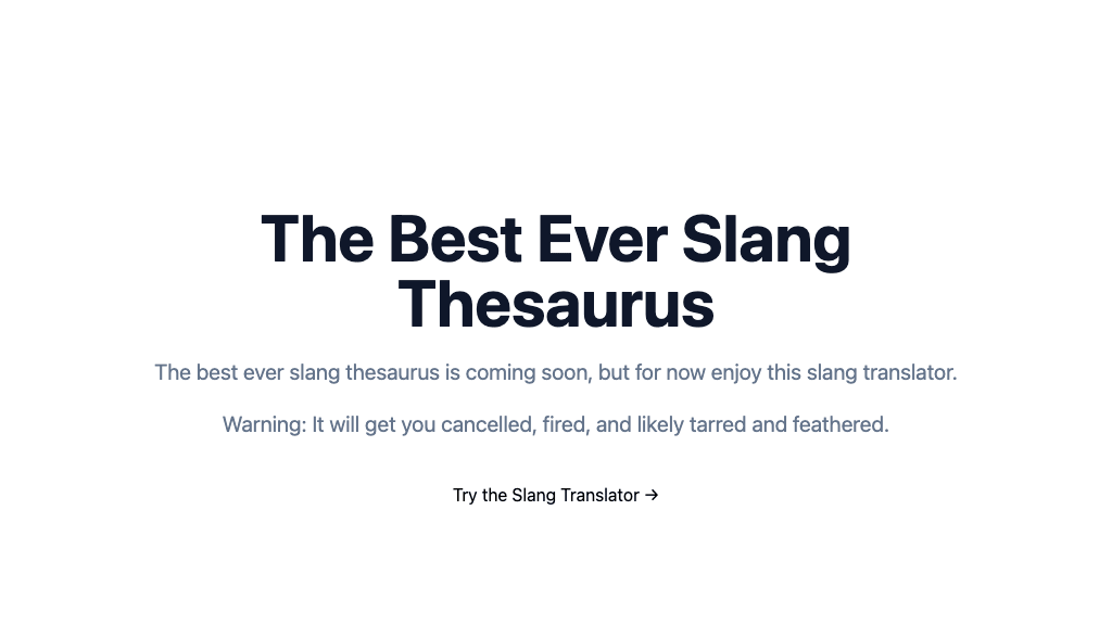 Slang Thesaurus