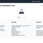 Subtitle Translation Tool
