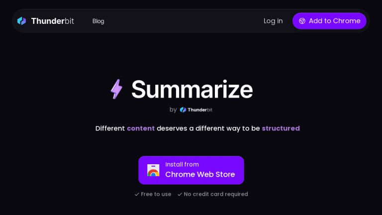 Summarize by Thunderbit