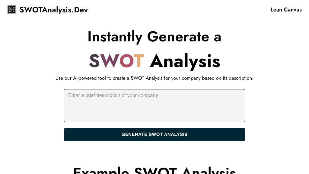 SWOT Analysis