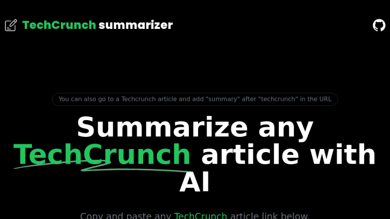 TechCrunch Summary