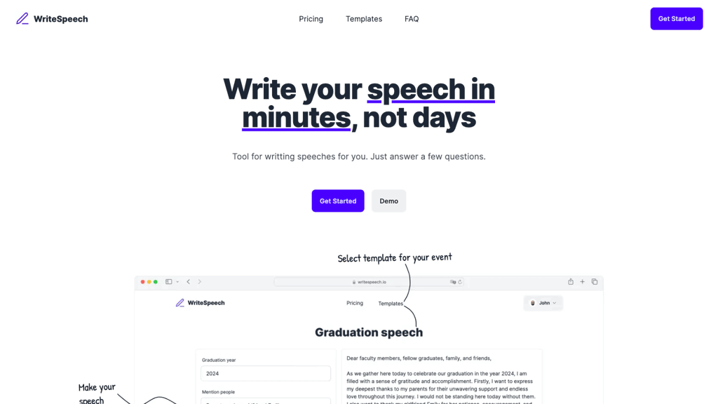 WriteSpeech