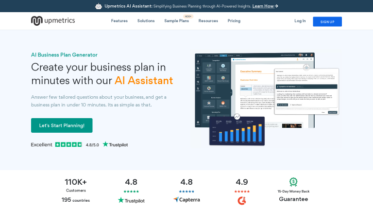 AI Business Plan Generator - Upmetrics