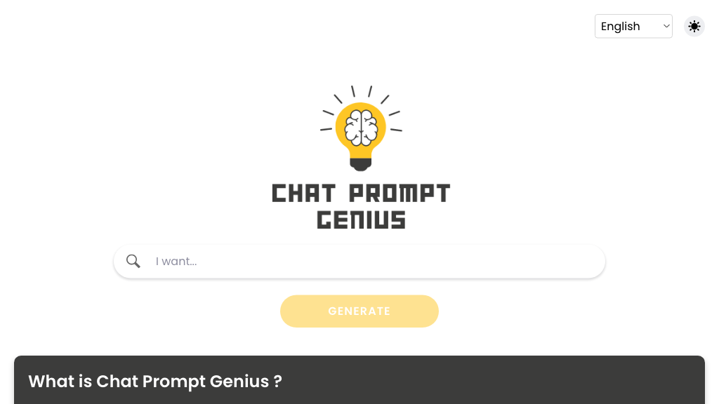 Chat Prompt Genius