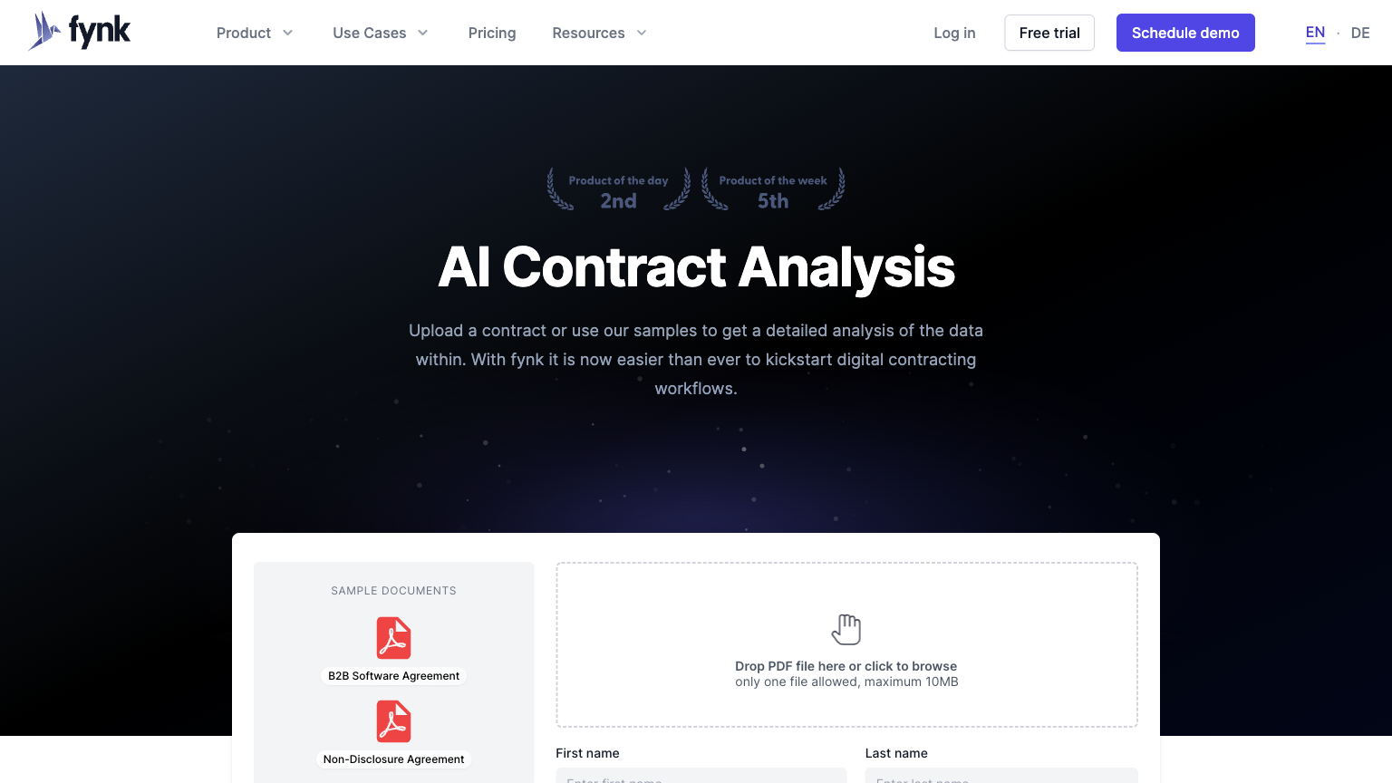 Fynk contract analysis