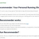 Run Recommender